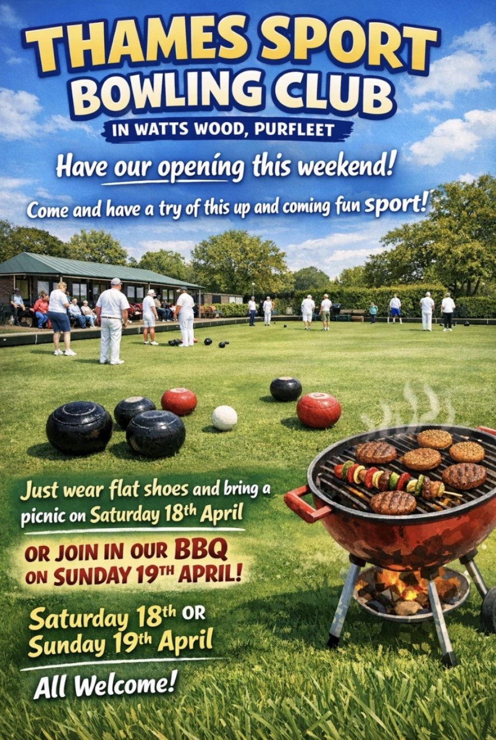 Opening days at Thames sport bowls club