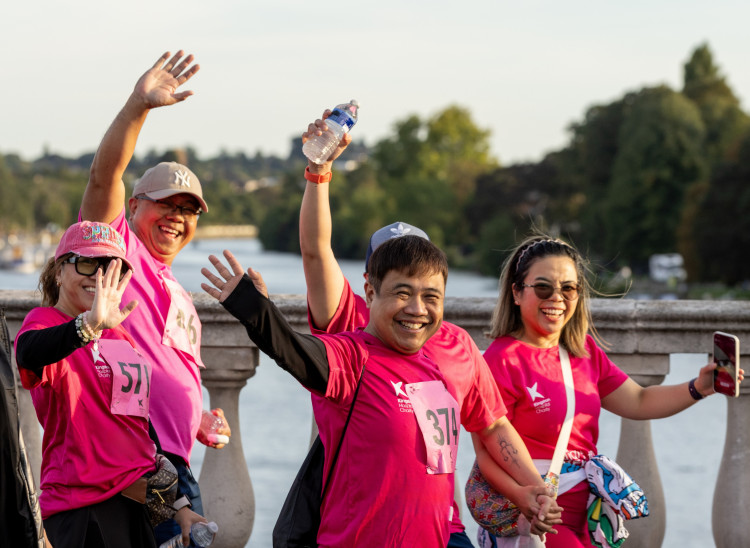 Charity Walkers on Kingston Bridge (Image supplied)
