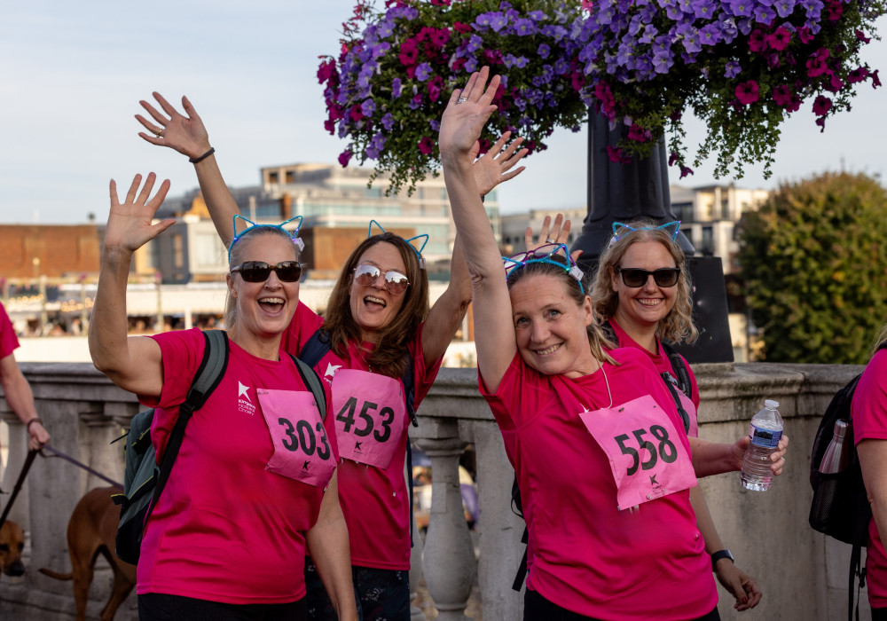 Charity Walkers on Kingston Bridge (Image supplied)