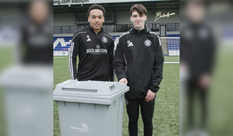 Macclesfield FC Youth Academy players Brayden Gibbons and Danny Guiver (Credit: CEC)