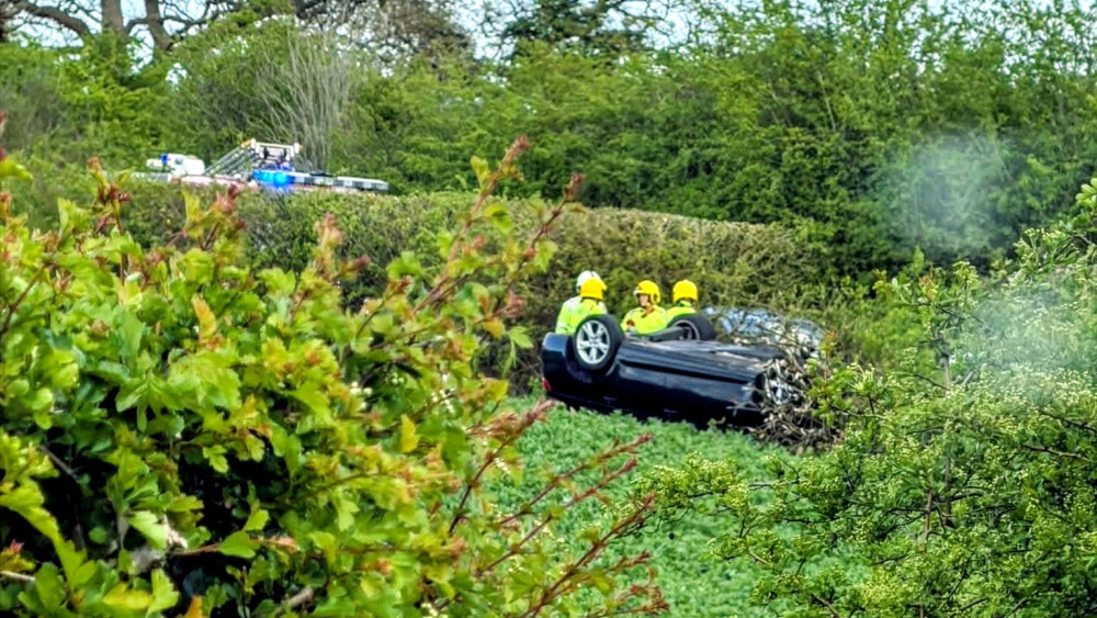 On Sunday 19 April, Cheshire Police were alerted to an incident on Maw Green Lane, close to Maw Green Landfill Site (Photo: Crewe Community).