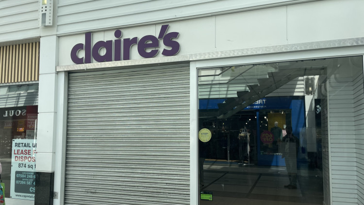 Claire's Accessories in Stockport town centre's Merseyway shopping centre closed for the final time on Saturday 18 April (Image - Nub News)