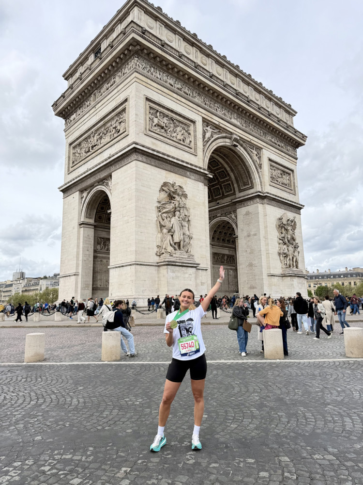 Serena Murphy ran the Paris Marathon on 12 April for The Institute of Cancer Research, London (Image supplied)