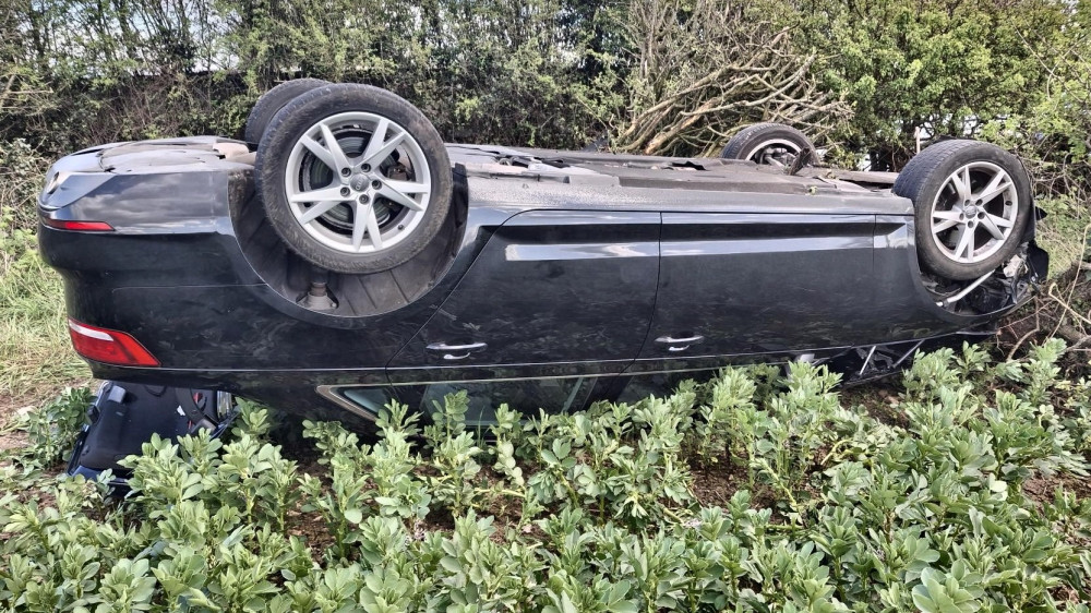 The mother, aged 29, blew twice the legal drink driving limit and was arrested at the scene (Photo: Crewe Police).