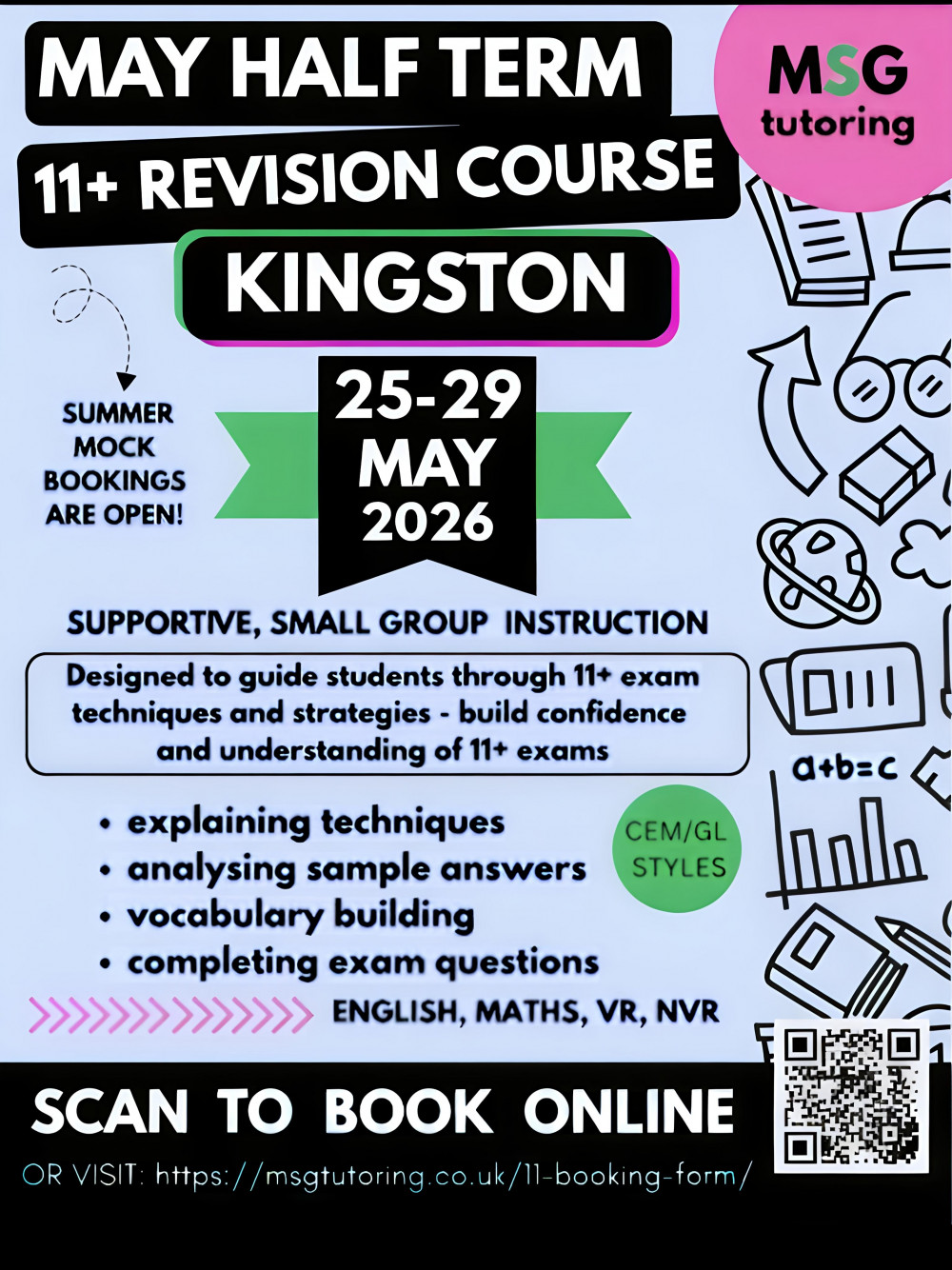 May Half Term 11+ Revision Course Kingston 