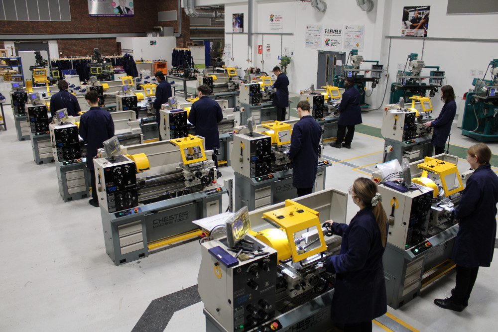 Crewe Engineering & Design UTC students complete their Year 13 T-Level Engineering Occupational Specialism assessments (Photo: Supplied).