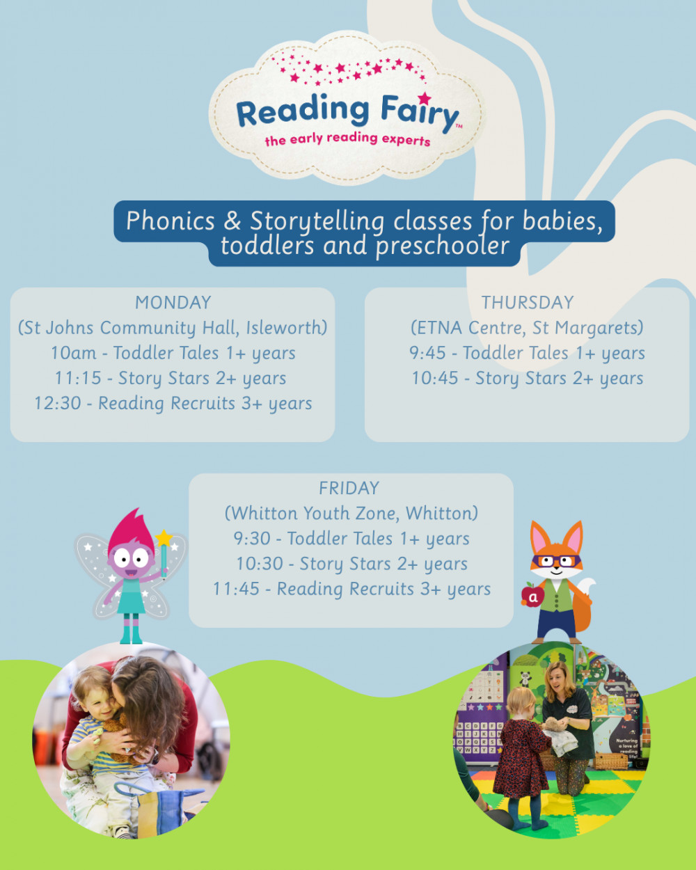 Reading Fairy Classes for ages 1-4 years 