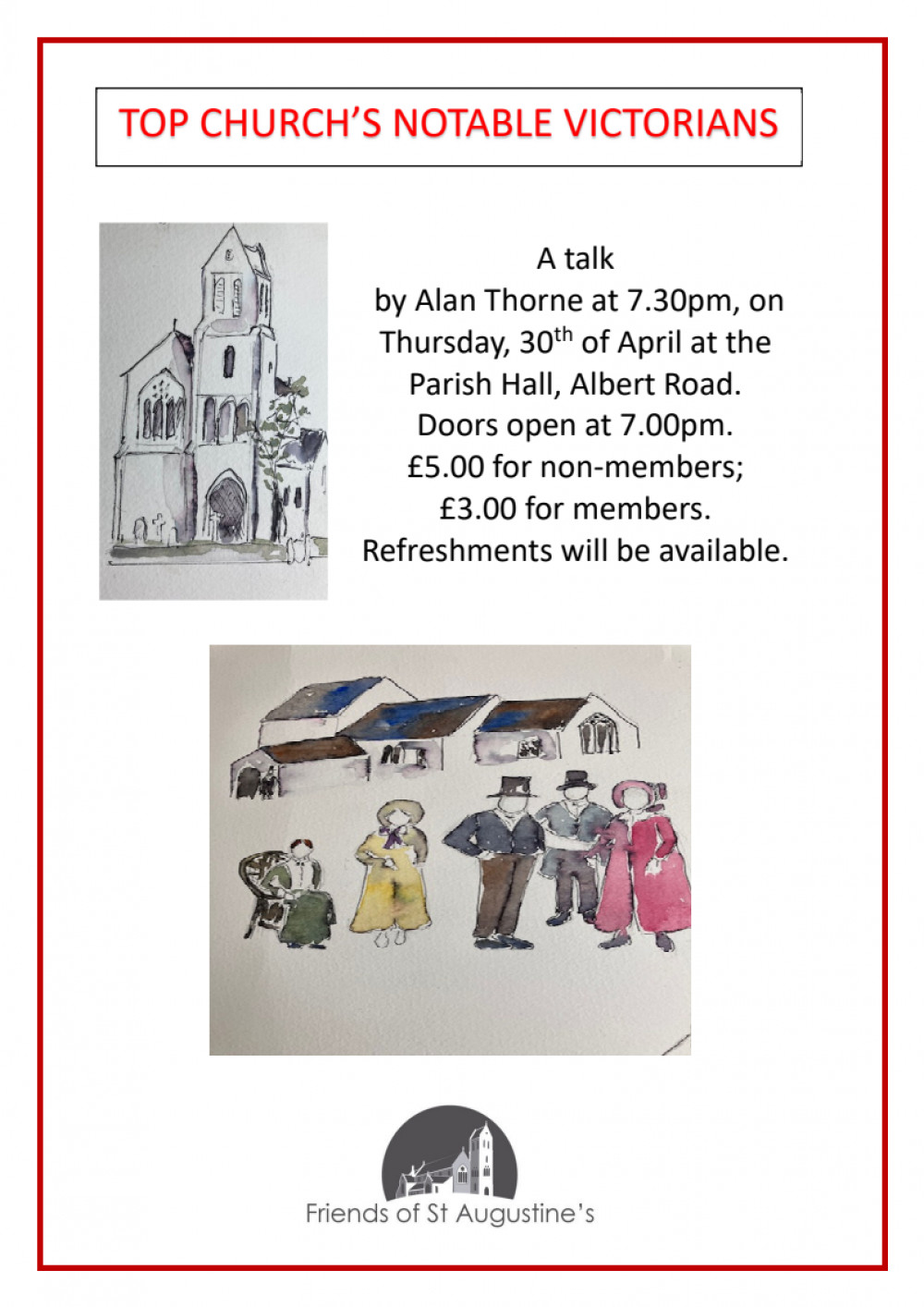 Notable  Victorian Families at the Top Church