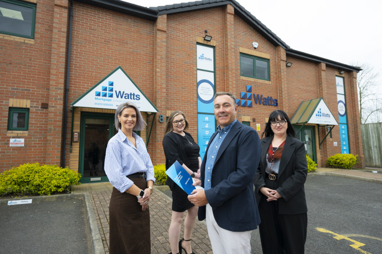 Managing director at Watts Mortgage & Wealth Management, Andrew Watts with the team in Nantwich (Photo: Jan Roberts).