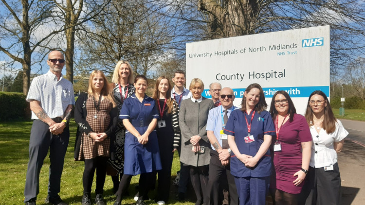The IPU project team with with members of the UHNM team (image via Katharine House Hospice)