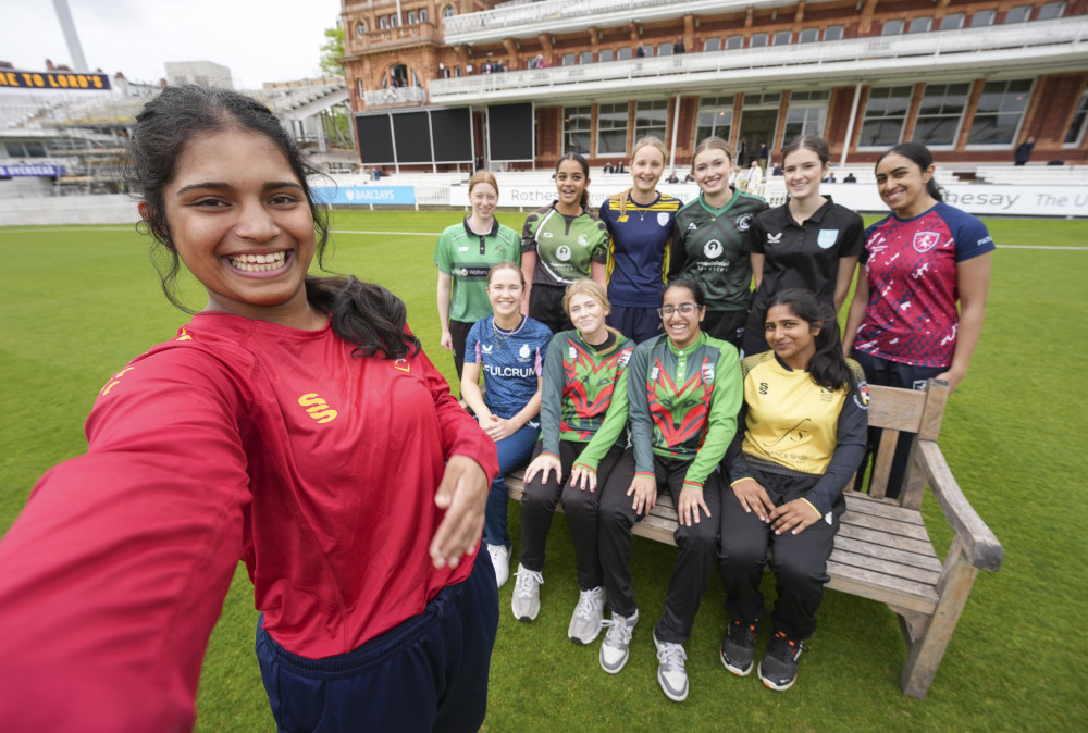 Afra Rose Mohamed and her team at Lords. 