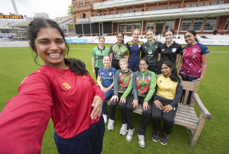 Afra Rose Mohamed and her team at Lords. 