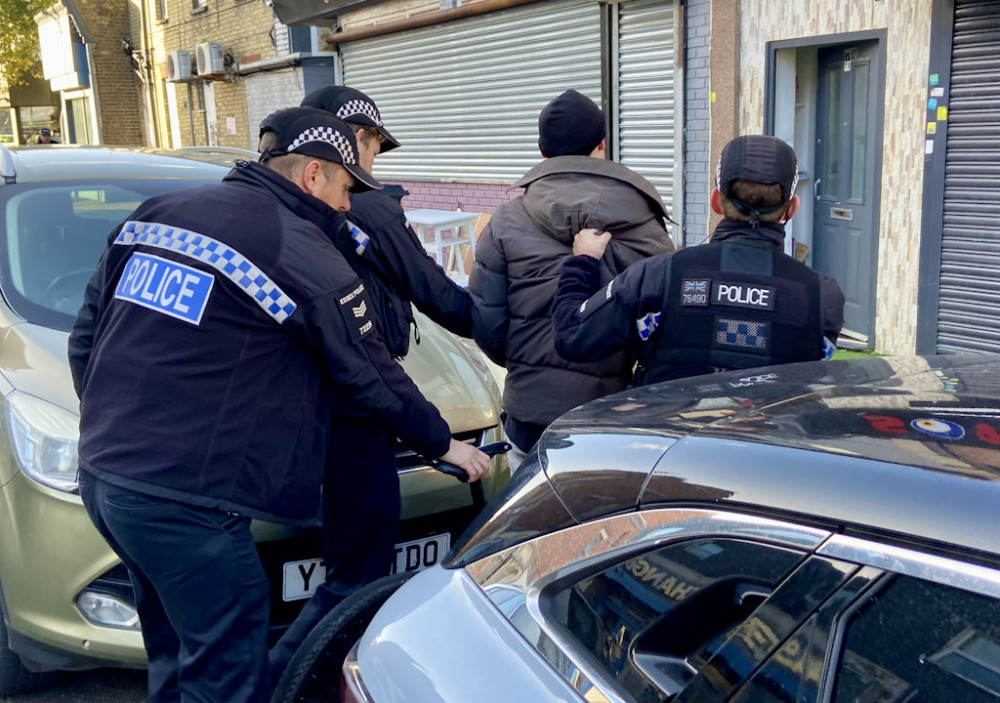 A man is arrested after being found in possession of a weapon during a police clampdown.