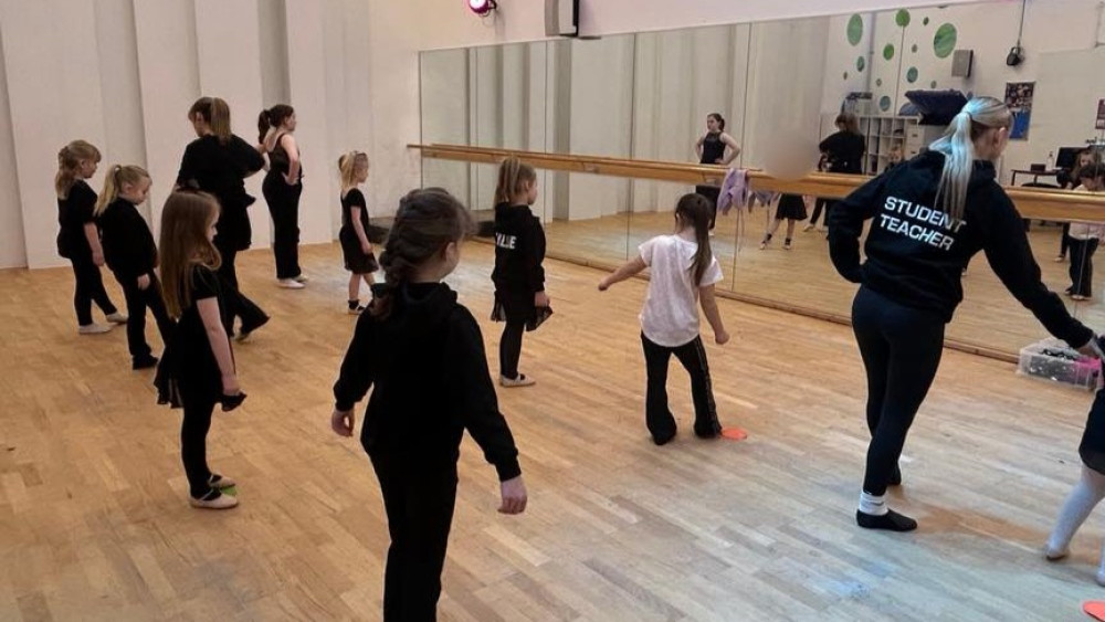 Students of Encompass Dance Academy during a class at Ormiston Horizon Academy (image via Olivia Timbey)