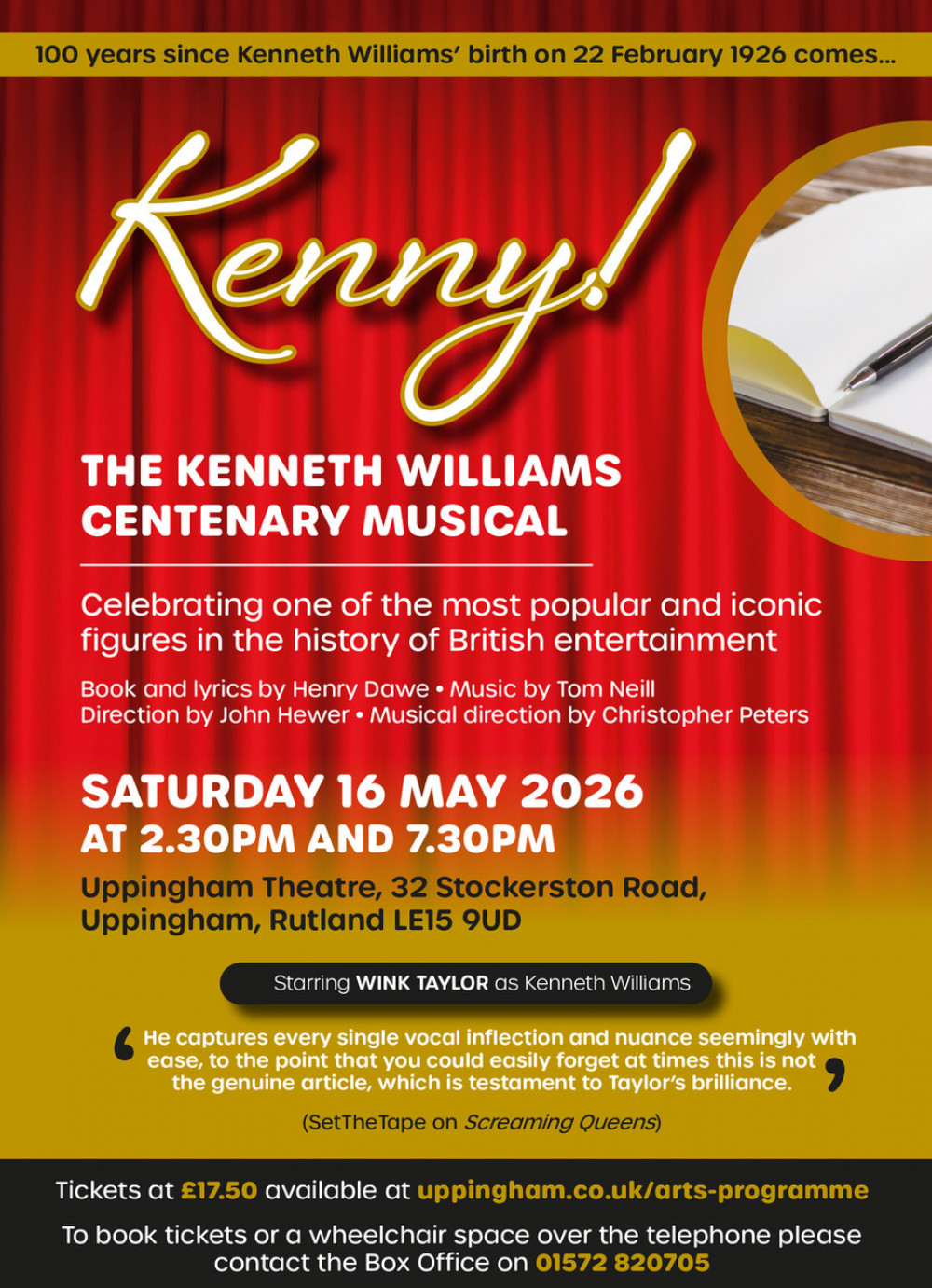 'Kenny!' - The Kenneth Williams Centenary Musical