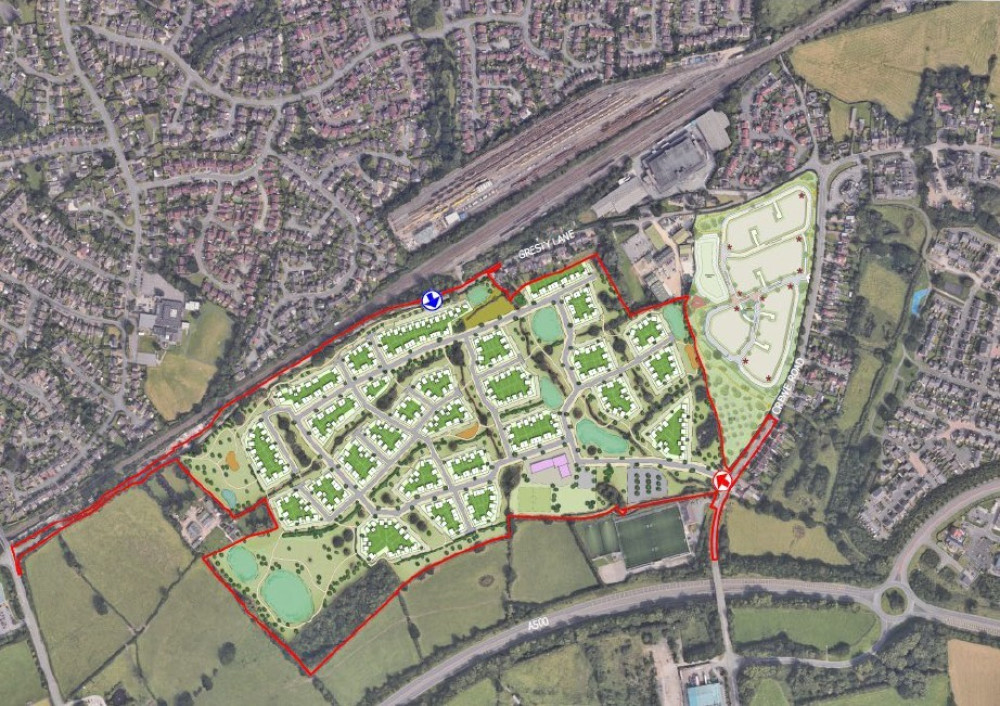 IM Land wants to build the properties on 30 hectares of agricultural fields west of Crewe Road and south of Gresty Lane (Photo: CEC Planning).