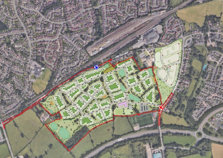 IM Land wants to build the properties on 30 hectares of agricultural fields west of Crewe Road and south of Gresty Lane (Photo: CEC Planning).
