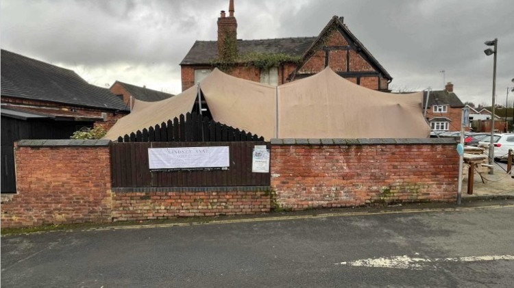 A photo Of The Marquee Outside The Star Inn (image via South Staffordshire District Council)