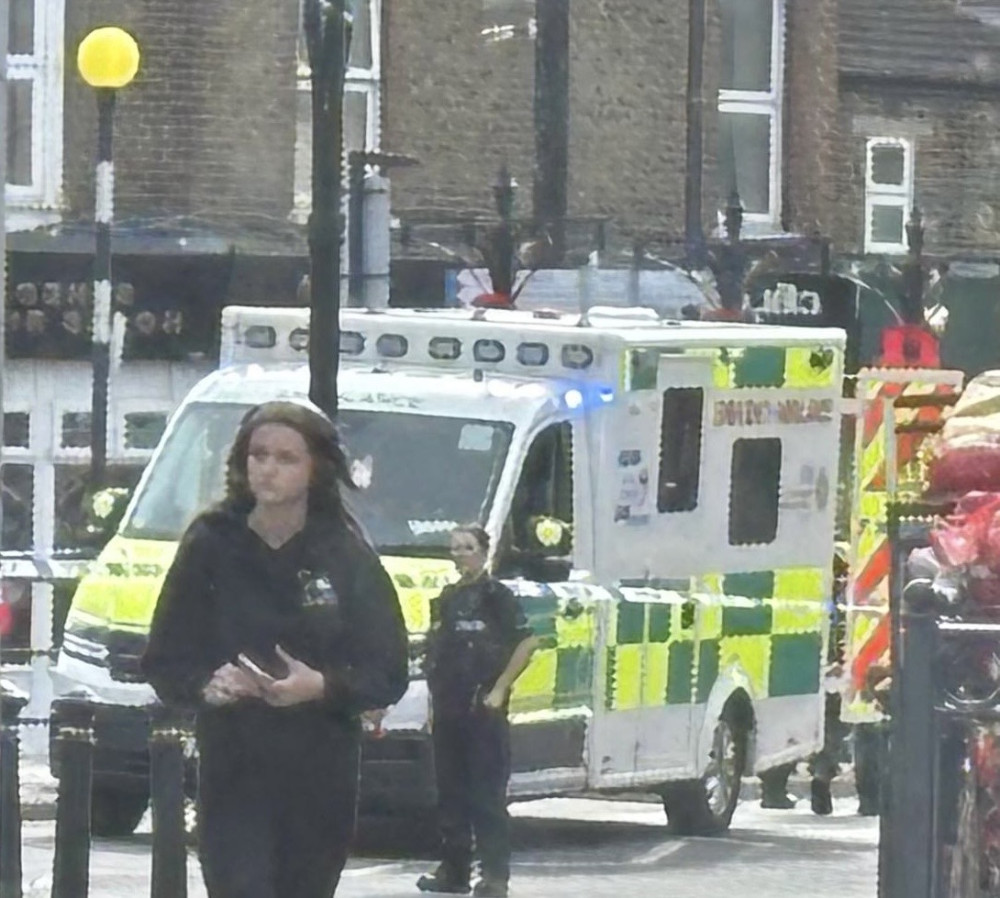 The scene in Grays town centre.