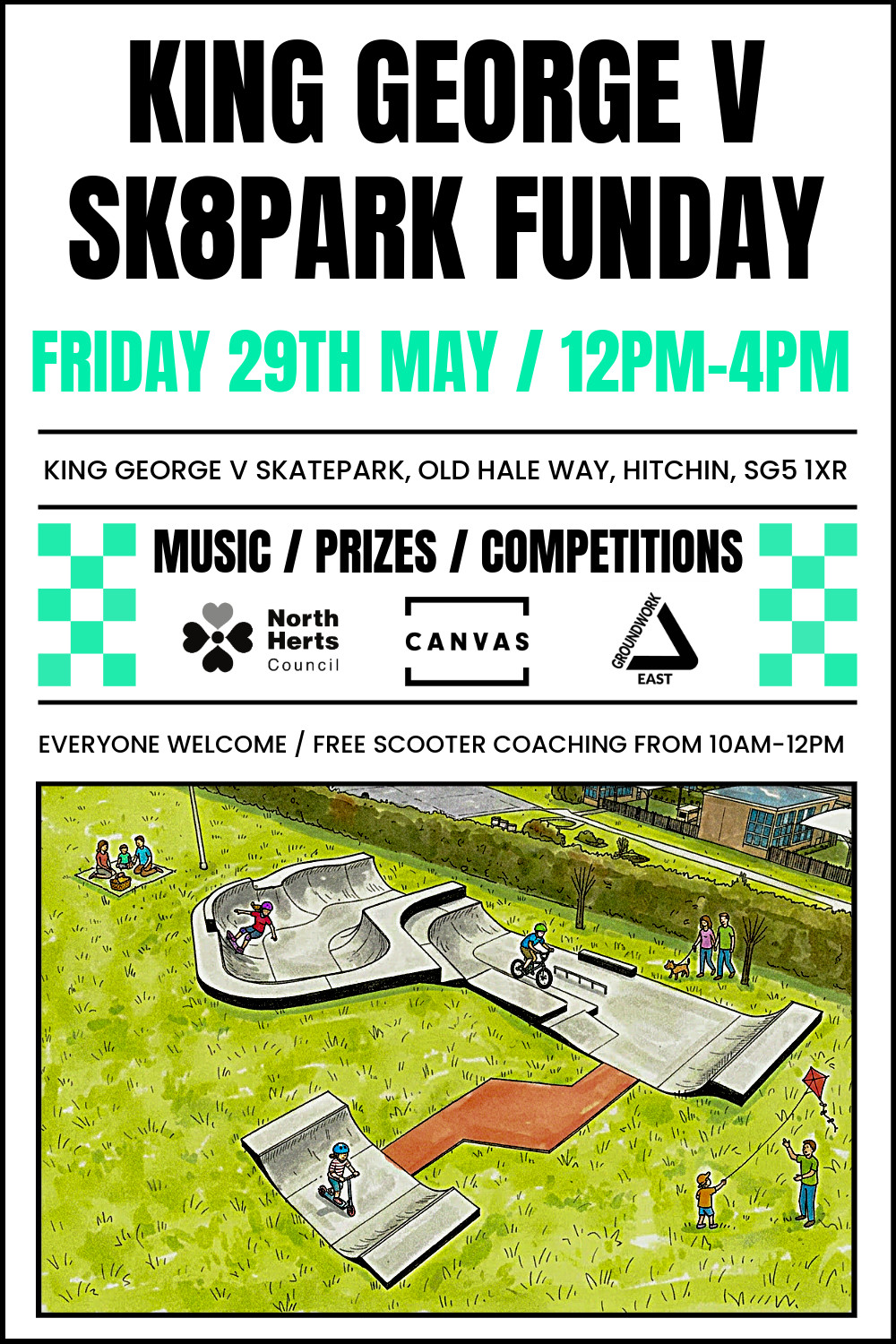 The site also includes a memorial to local skater Ben Patane.