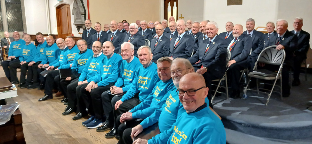 The All Men Can Sing choir staged a concert at Macclesfield United Reformed Church earlier this month in aid of East Cheshire Hospice (Credit: Supplied)