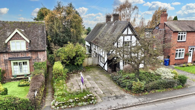 The Grade II listed detached three-bedroom cottage on Main Road, Betley (Photo: James Du Pavey).