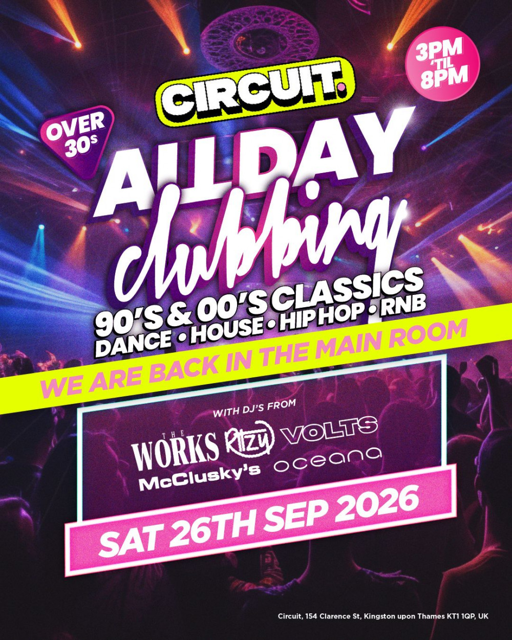 Kingston Over 30's All Day Clubbing