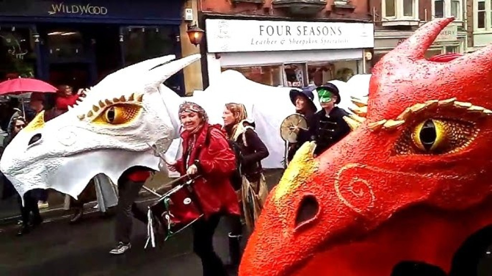 Here be dragons: Brace yourself for Beltane celebrations in Glastonbury this weekend. 