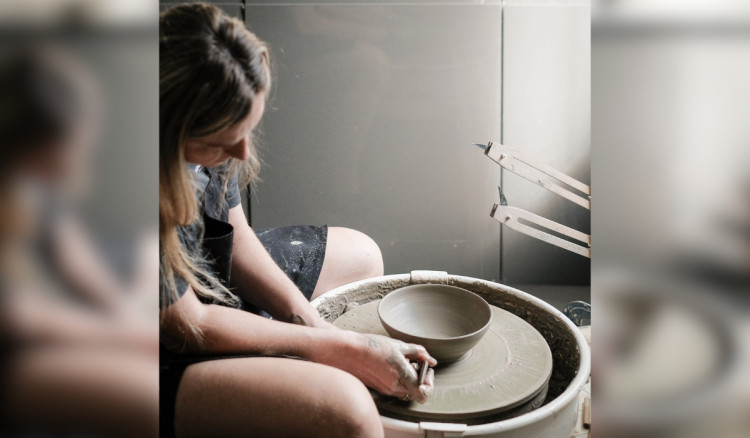 Emma Wictome has big plans after moving her pottery business into a new, larger, studio (Credit: Ffion McKeown)