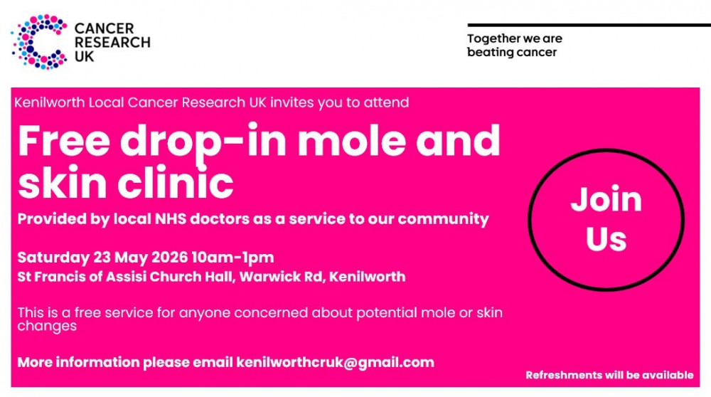 Free Drop-In skin and mole clinic. 