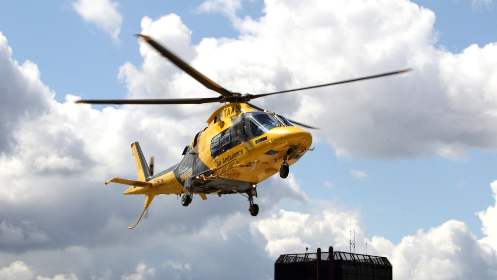 All emergency services are at the scene (image via SWNS)