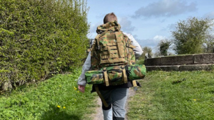 Congleton resident Curtis Allwynn and his stepson, Leo, are planning to trek 100 miles to Wales and back (Credit: Supplied)