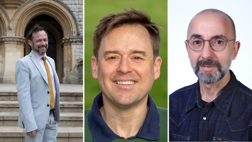 (Left to right) Cllr Gary Malcolm, Leader of Ealing Lib Dems; Neil Reynolds, Ealing Greens; Craig Smith, Party Leader Ealing Community Independents Party (credit: Facundo Arrizabalaga/MyLondon & Ealing Greens & Ealing Community Independents Party).