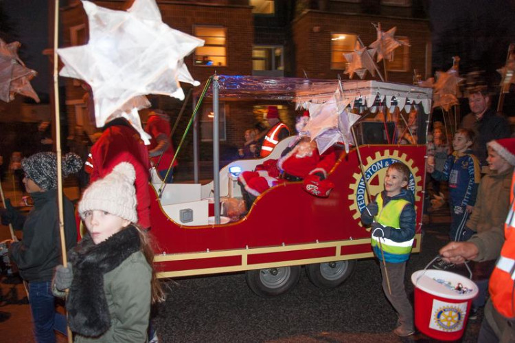The sleigh delights residents each year with its evening routes around Teddington and Hampton in the first weeks of December (Credit: The Rotary Club of Teddington and the Hamptons)