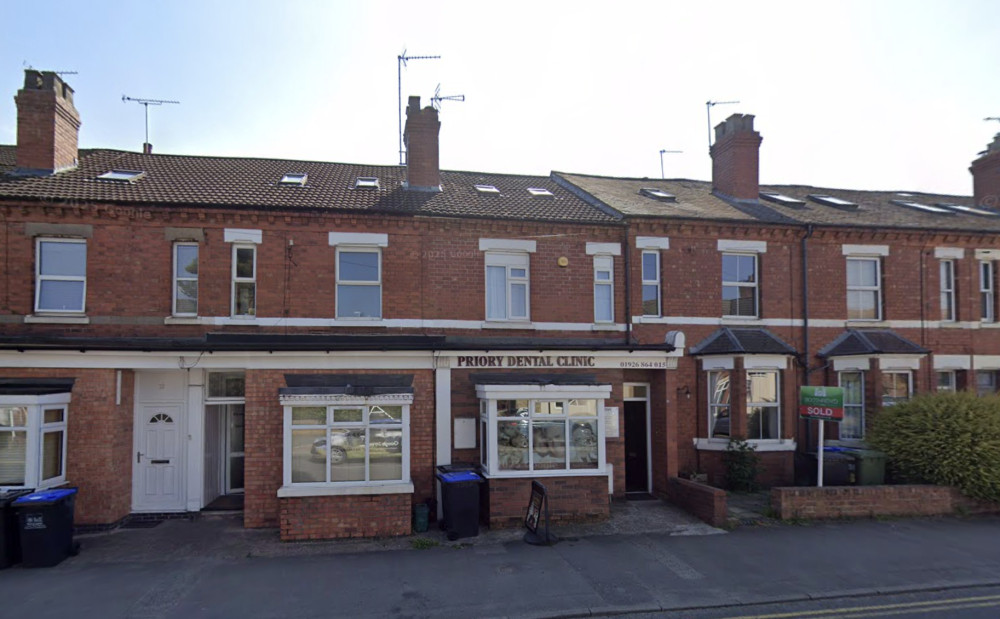 Priory Dental Clinic has submitted a planning application to Warwick District Council (image via Google Maps)