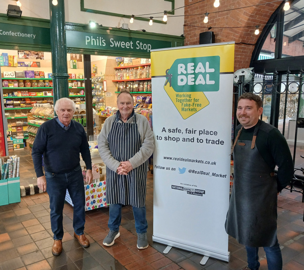It's the 'Real Deal'!  Sandbach Market is celebrating 15 year membership of 'Real Deal' commitment to fake-free trading. (Photo: Sandbach Town Council)