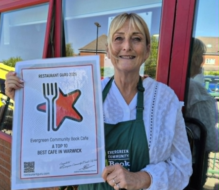 The Evergreen Community Book Café has been recognised by Restaurant Guru as a top 10 café in Warwick (image supplied) 