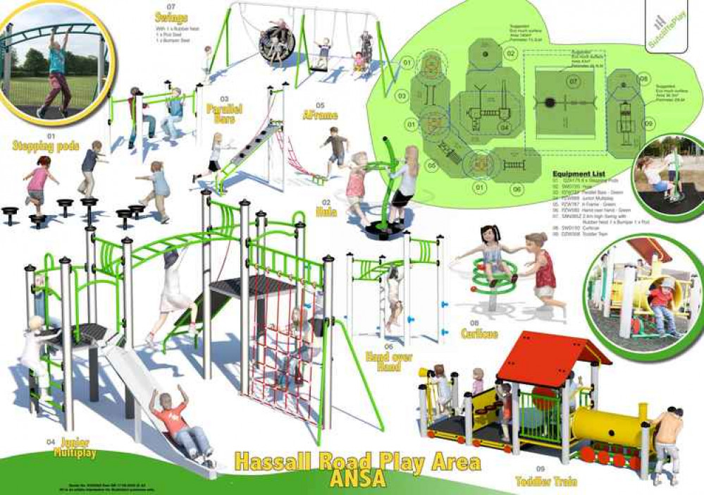 Artist's impression of play equipment