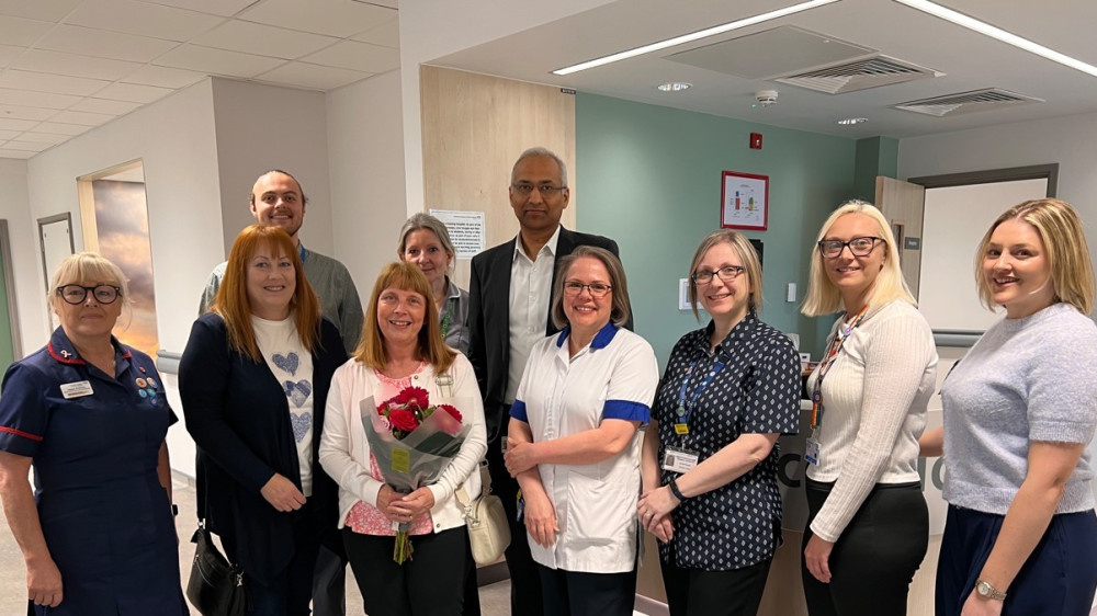  First patient Helen Bishop was very impressed by the unit (image via UHNM)