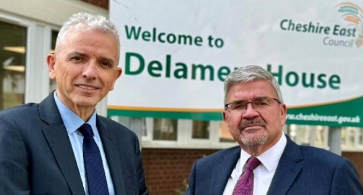 Cheshire East Council deputy Michael Gorman and leader Nick Mannion (Credit: CEC)