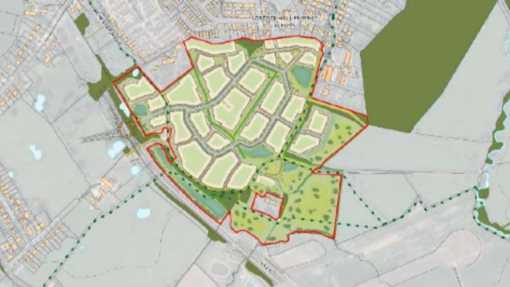 Lovell Strategic Land has revealed a scheme for a new estate comprising 500 homes close to the border with Stockport near Woodford (Image - Cheshire East Council planning portal)