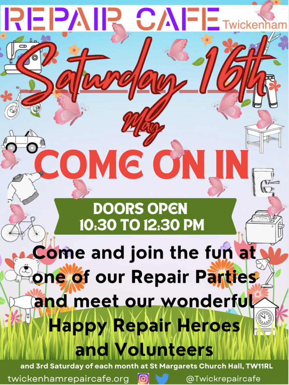 Twickenham Repair Café Saturday 16th May 2026