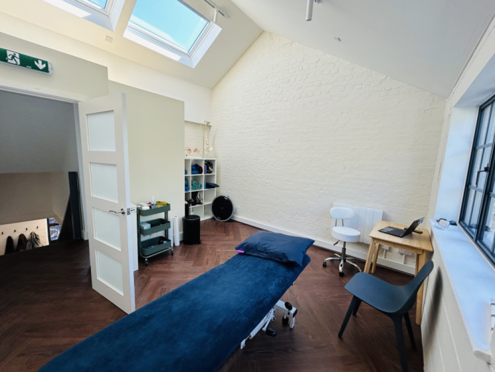 Tide End Health's osteopathy rooms have gym equipment (Credit: Tilly O'Brien)
