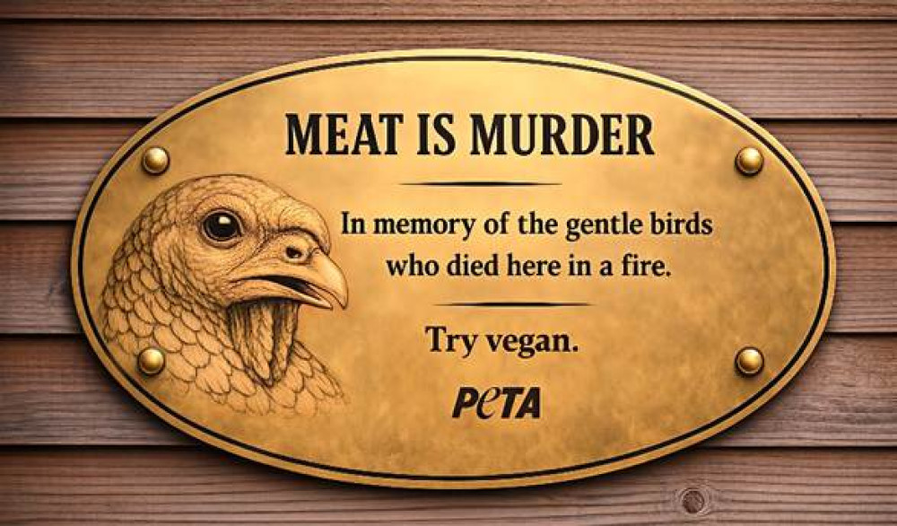 PETA has sent a letter to Cheshire East requesting permission to install a memorial at the scene of a fatal turkey farm fire in Alvaston, Nantwich (Photo: Supplied).