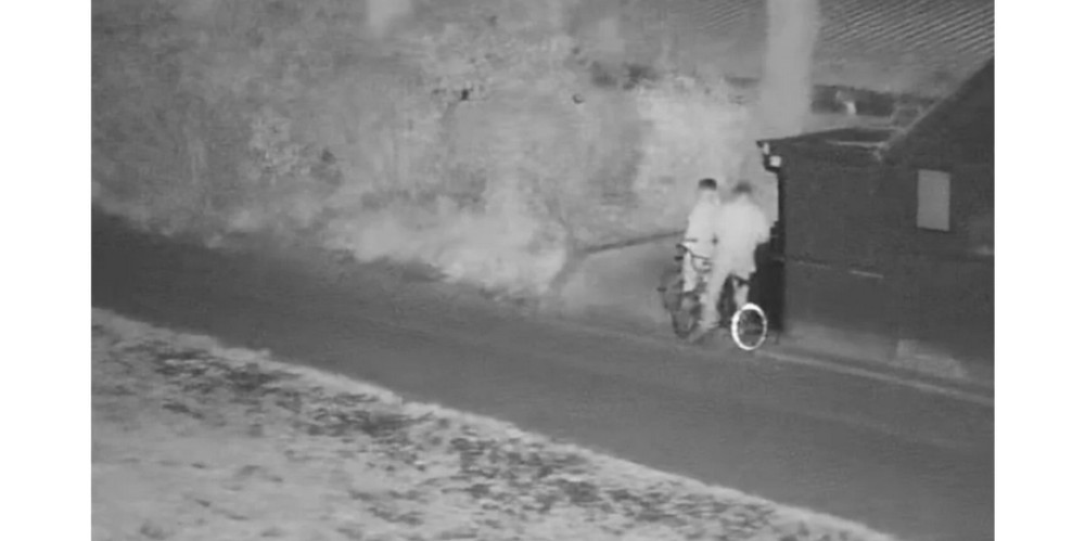 Police are appealing for help to identify two teenagers after a bin was set on fire in Collett Park, Shepton Mallet.