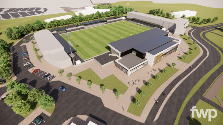 CGI of the proposed community stadium (image supplied)