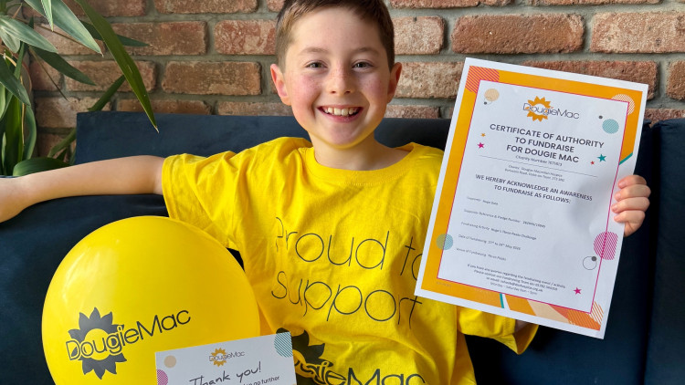 Hugo, and his dad Matthew Dale, will be climbing Ben Nevis, Scafell Pike and Snowdon in just three days (image via Matthew Dale)