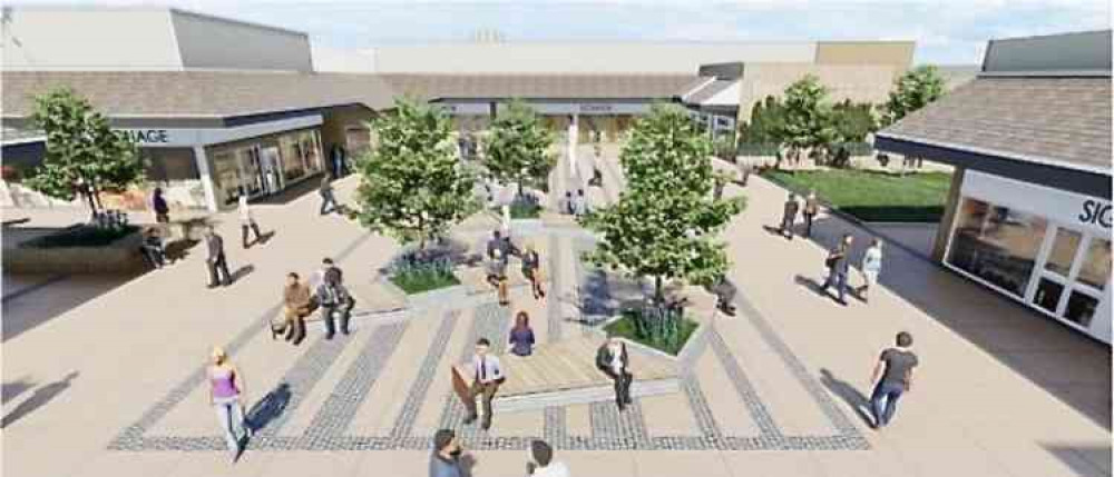 How the Belvoir Shopping Centre in Coalville is projected to look