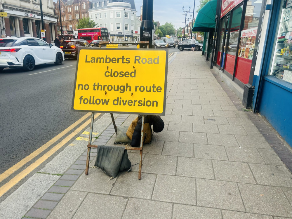 Lamberts Road in Surbiton will be closed until 4 June (Credit: Tilly O'Brien)