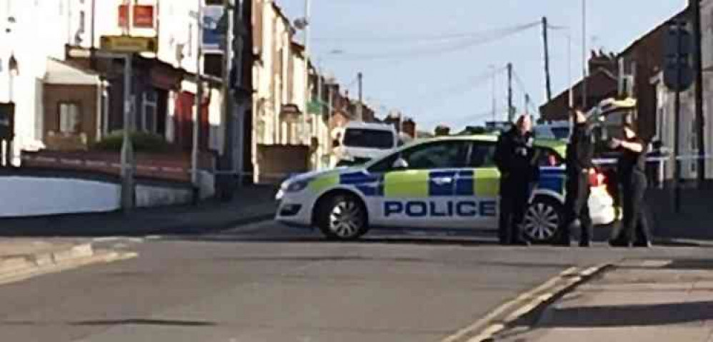 A Police roadblock was still in place on Monday evening with forensics at the scene. Photo: Coalville Nub News